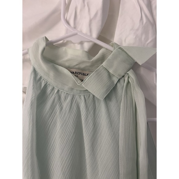 BANANA REPUBLIC Women's Mint Green Double Layered Sheer Top Sz Medium - Picture 2 of 5